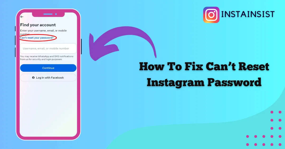 can't reset instagram password