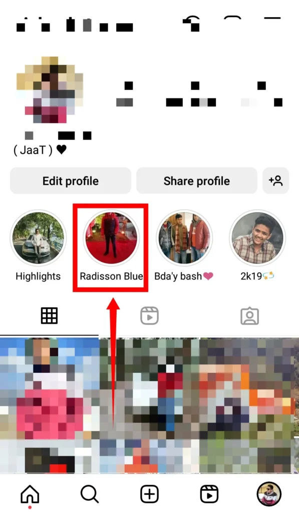 remove instagram highlight names