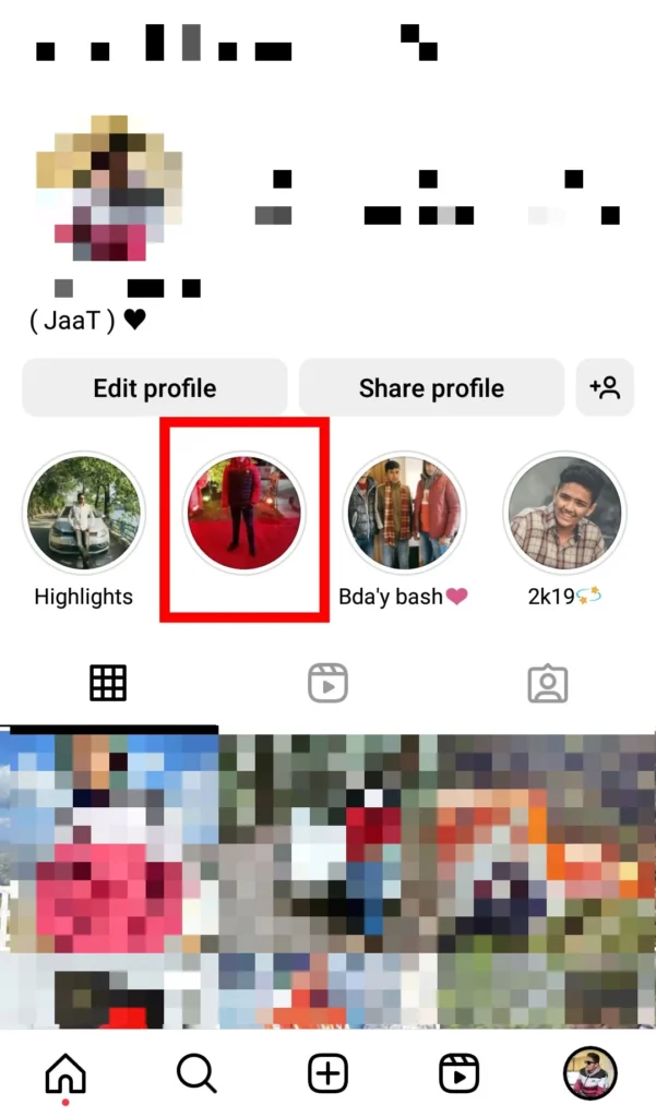 remove instagram highlight names